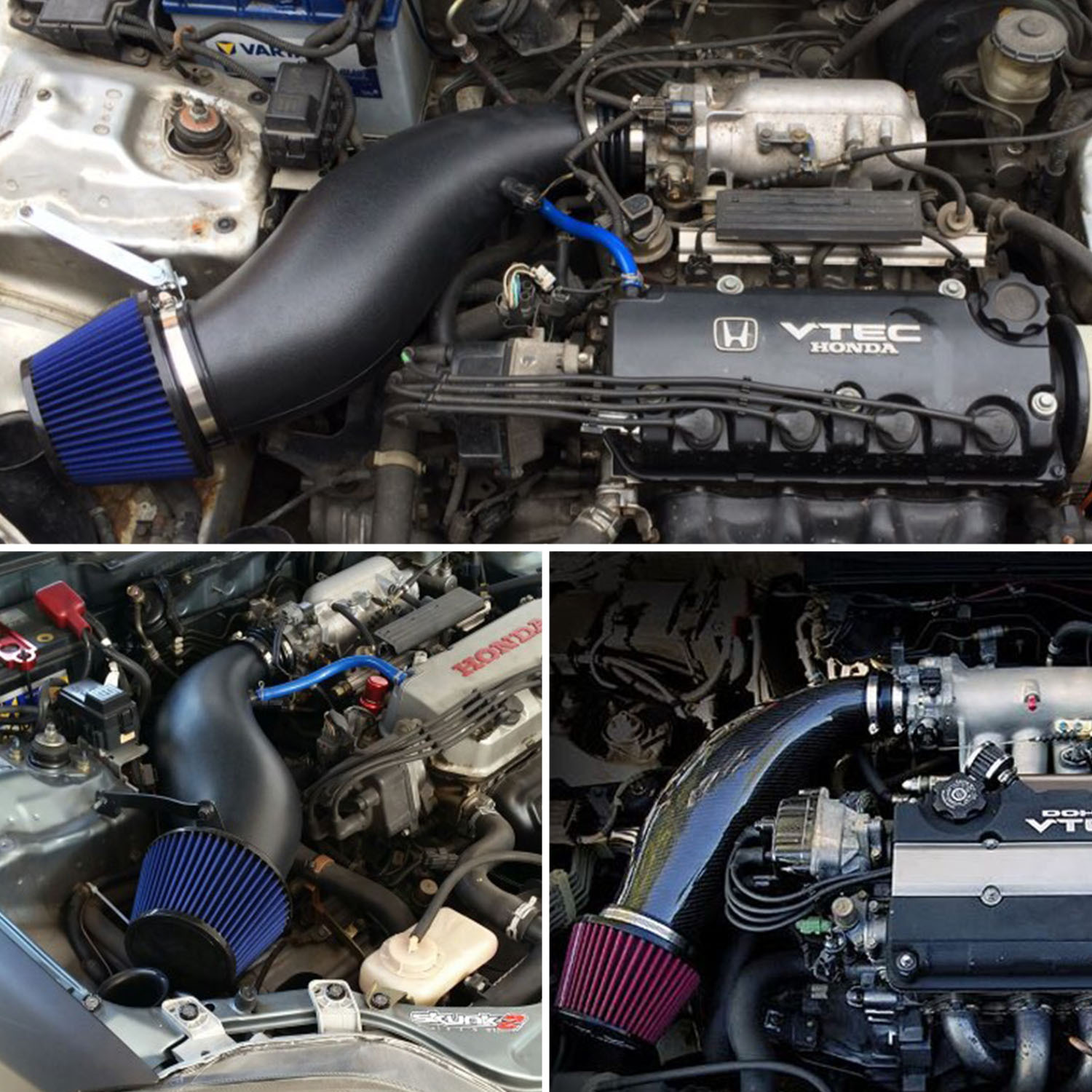 Carbon Fiber Mushroom Head Is Suitable for 92-00 Honda Civic Car Modified Air Intake Fat Air Filter