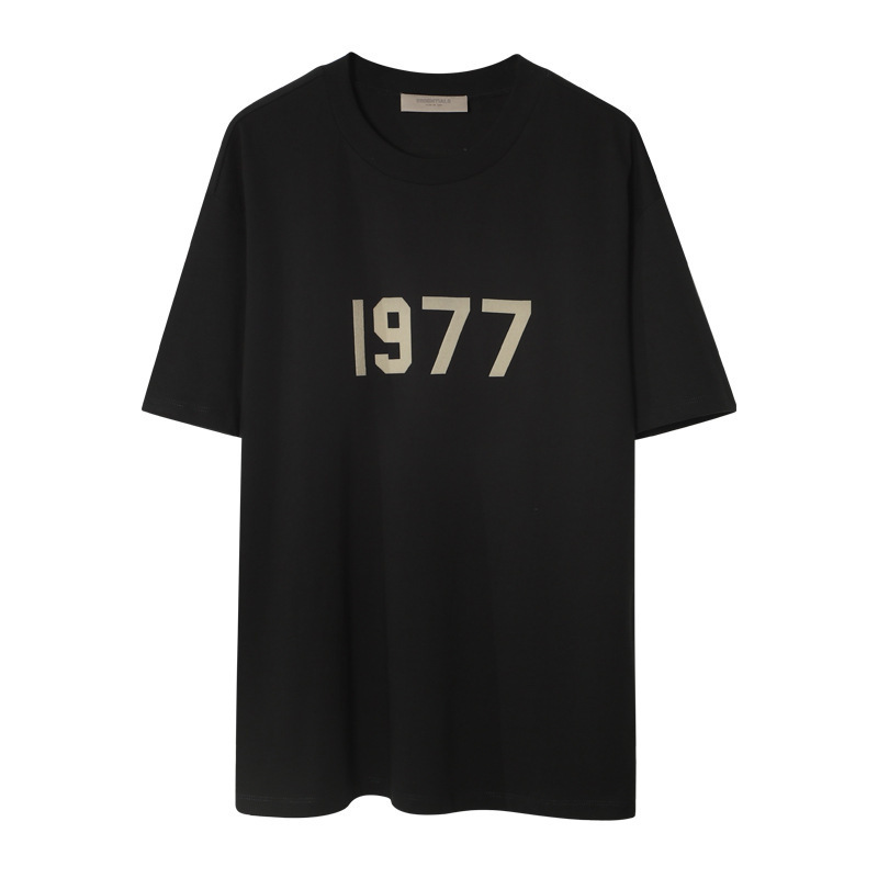 Camiseta de hombre de manga corta Essentials original de gama alta marca de moda Fog High Street 2022 primavera y verano 1977 cuello redondo