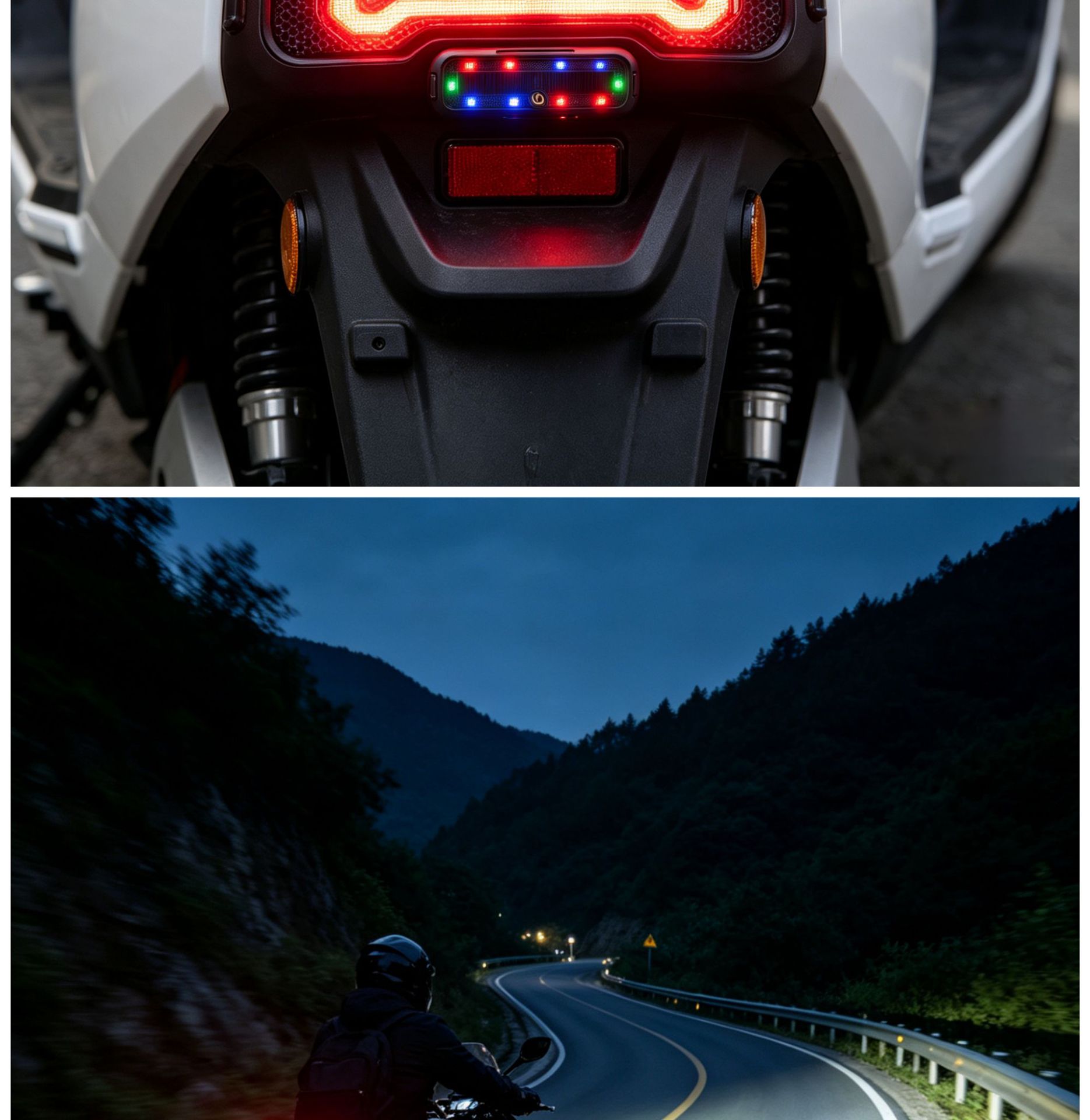 Reflective motorcycle stickers for electric vehicles at night, decorative car scratch covers, vehicle-mounted warning lights, ambient lights