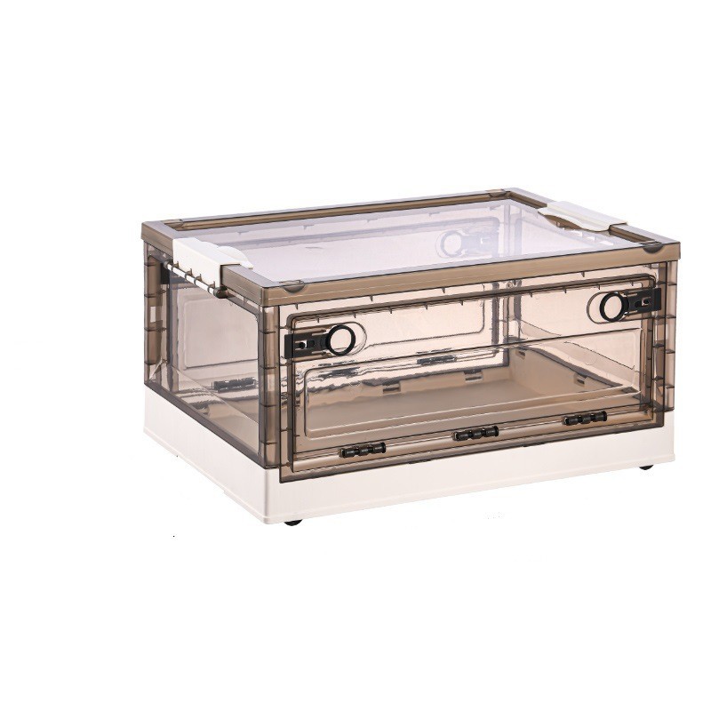 Ruge ropa puerta lateral caja de almacenamiento con ruedas libro caja hogar al aire libre camping plegable caja de almacenamiento