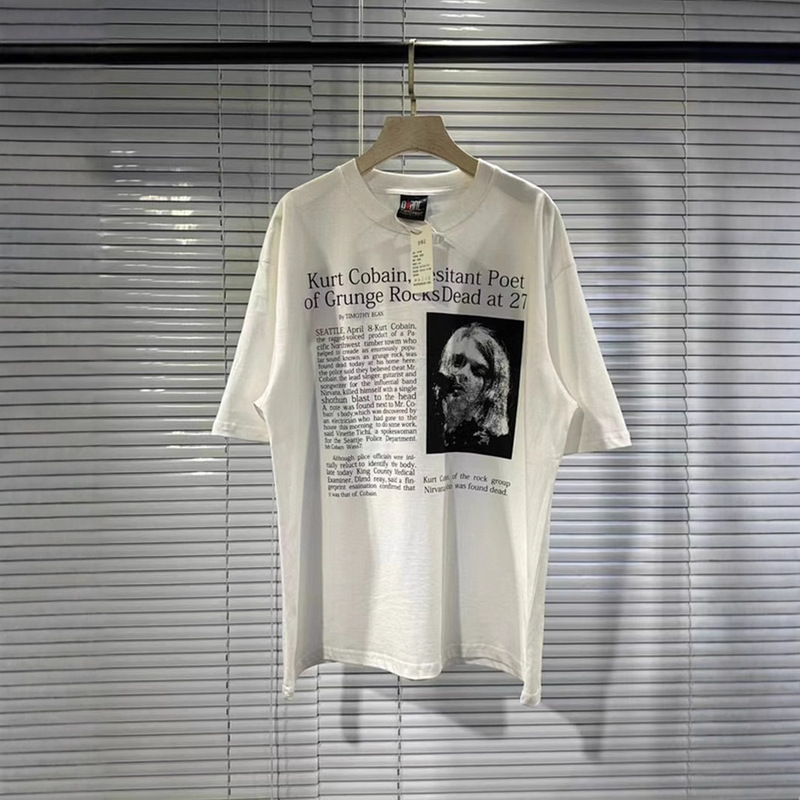 Nirvana Vintage Kurt Cobain Heavy Retro Trendy Brand Vtg Short-Sleeve High Street Casual T-Shirt Nirvana Vintage Kurt Cobain Heavy Retro Trendy Brand Vtg Short-Sleeve High Street Casual T-Shirt