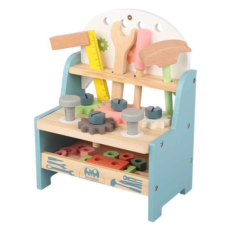 Mesa de herramientas de desmontaje de color para niños de madera interés interactivo cultivo juego casa simulación inteligencia DIY juguetes educación temprana