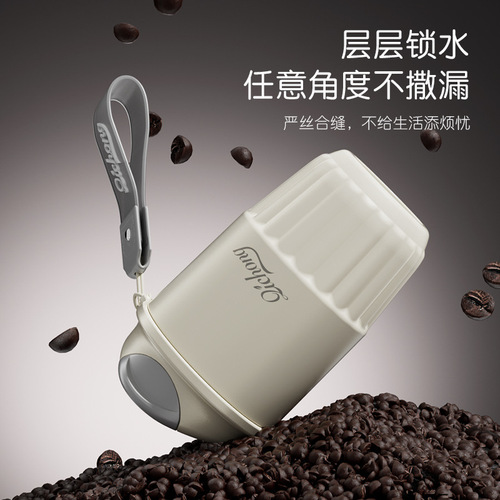 Trendy brand 316 stainless steel coffee cup, high-looking ceramic thermos cup, portable accompanying cup, Internet celebrity water cup customization