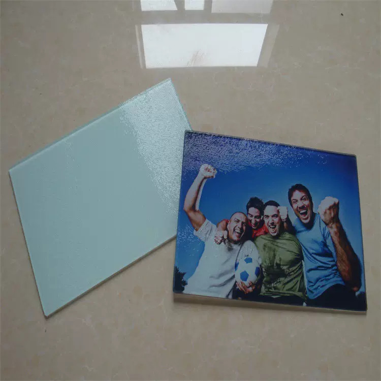 厂家供应金丝花纹热转印钢化玻璃 面板印刷玻璃 个性礼品摆件