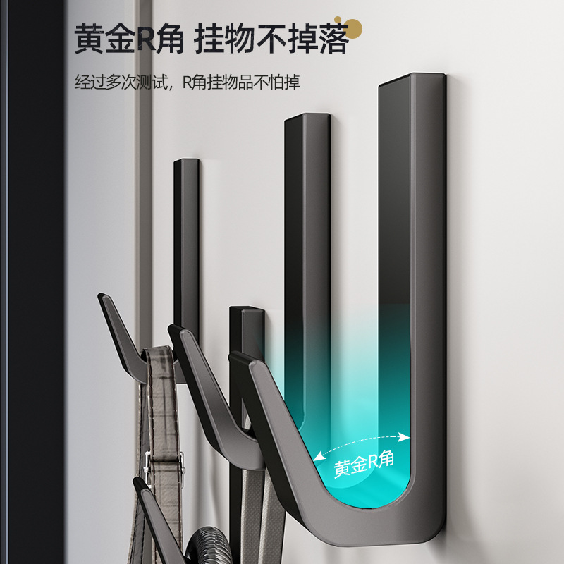 Punch-free pequeño gancho pegatinas fuerte pared adhesivo puerta trasera abrigo y sombrero colgador de pared de carga de la pared que cuelga gancho de almacenamiento