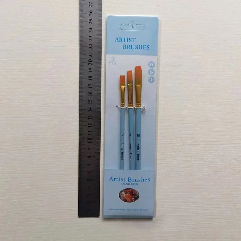 Fabricantes al por mayor diez conjuntos de pinceles de acuarela azul perla con pinceles de nylon con pinceles de lana con pinceles de aceite
