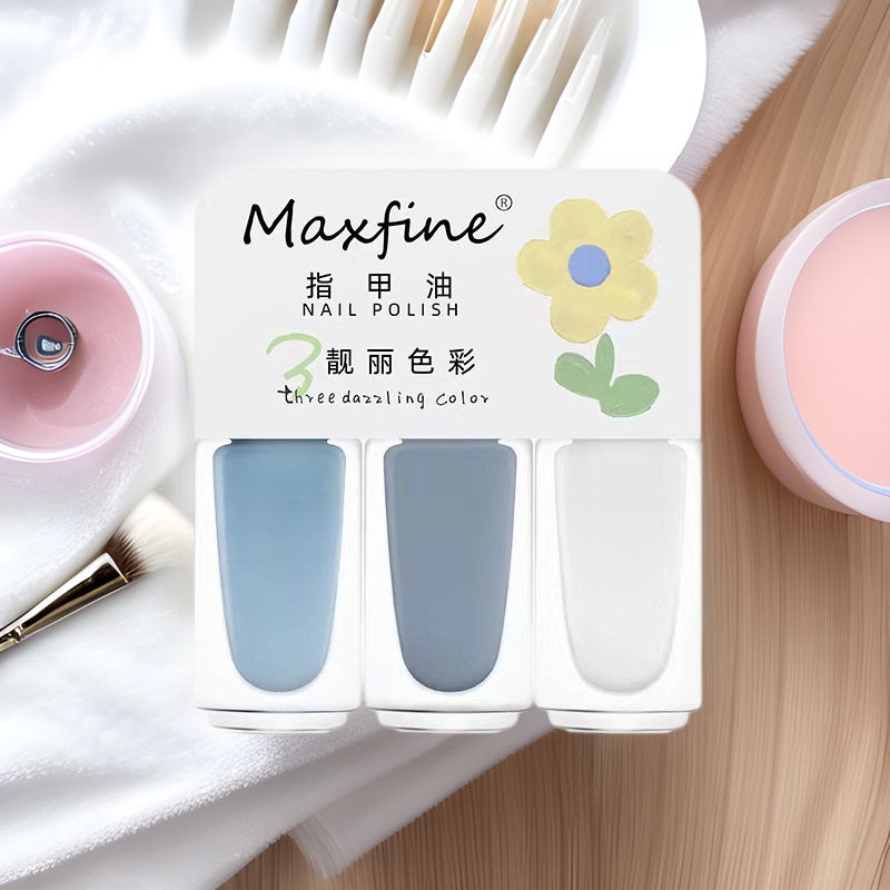 Three-Color Nail Polish Summer Internet Celebrity Whitening Nail Polish Quick-Drying No-Bake Water-Based Tearable Set Moisturizing