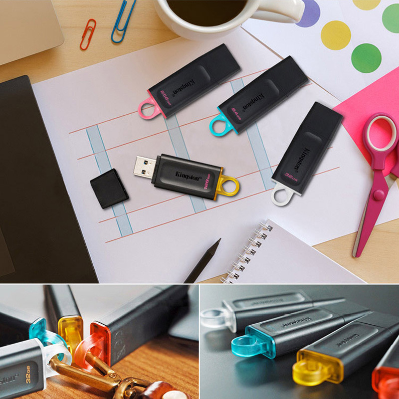 Kingston disco flash USB DTX 32G 64G 128G de alta velocidad USB disco flash USB3.2 gran tapa del agujero colgante disco de oficina de negocios