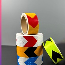 厂家批发晶彩格双色满边箭头导向标反光贴纸车身保险杠反光胶带