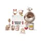 Cross-border baby teeth bite hand rattle educational toys suit newborn baby grind rubber toys gift box wholesale