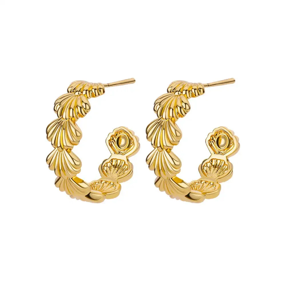 Adjustable Marine Shell Ring, Gold-Plated Beach Accessory, One Size (0.005 kg)