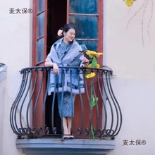 欧式阁楼栏杆别墅走廊阳台围栏护栏法式铁艺花园庭院铝合金麦太保