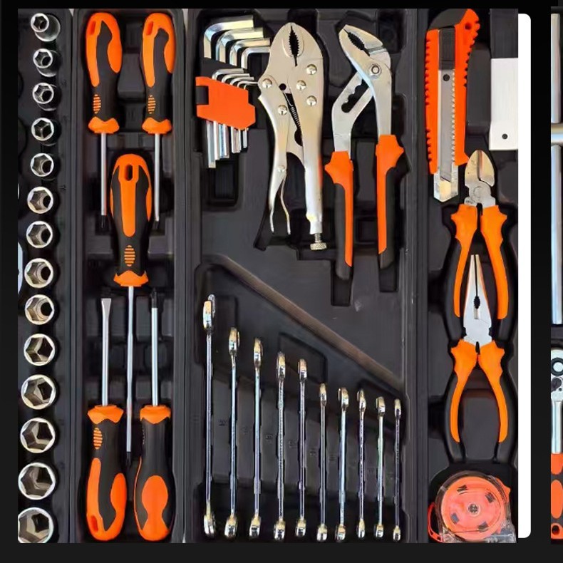85 piezas de conjunto de reparación de automóviles, caja de herramientas de tres capas, manga gruesa, un conjunto completo de herramientas plegables multicapa para reparación de automóviles