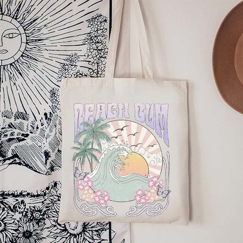 Letras inglesas canciones estampadas bolso de lona bolso de hombro bolso plegable bolso de mano bolso de compras Amazon estilo caliente comercio exterior