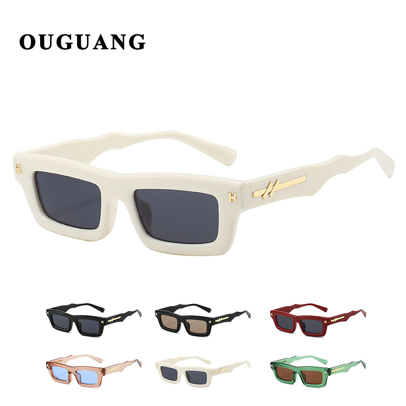 Nuevas gafas de sol de tendencia de moda de marco cuadrado de ojo de gato personalidad gafas de sol europeas y americanas pasarelas de celebridades de Internet gafas de sol de tiro callejero comercio exterior