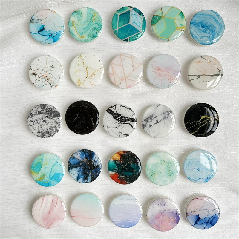 Клей с мраморным узором, прозрачный кронштейн подушки безопасности, креативный ленивый Настольный выдвижной держатель для телефона