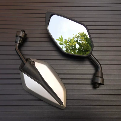 10mm Universal Rearview Mirror, Motorcycle rearview mirror - silver