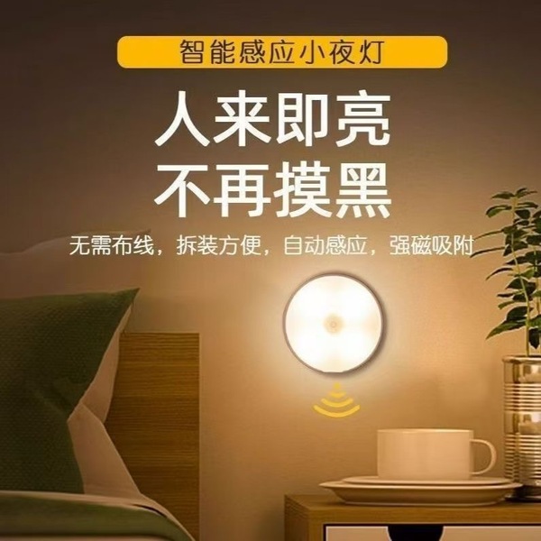Mini induction night light magnetic charging light control…
