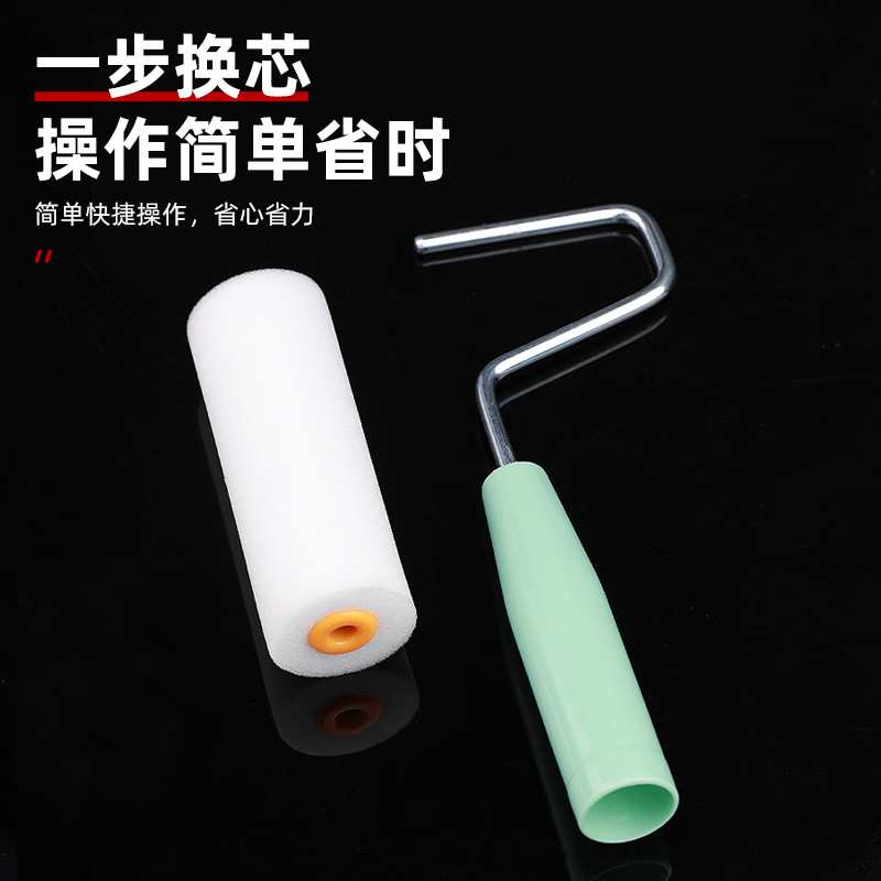 2 pulgadas/4 pulgadas/6 pulgadas cepillo de rodillo de esponja arte pintura de látex pintura a base de agua herramienta de pincel de dedo meñique