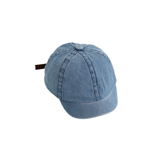 Short brim children's baby peaked hat spring and autumn children's cowboy hat blue versatile boy and girl hat sun hat
