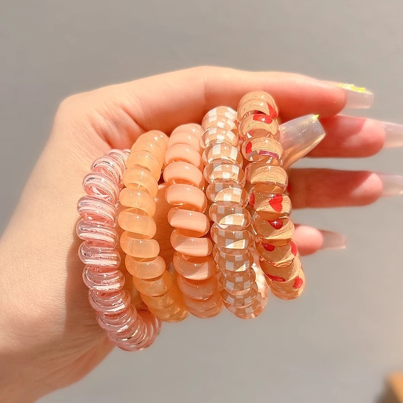 Cabeza de alta belleza cabello de cabello rosa cabello de teléfono anillo de goma banda de goma de alta elasticidad cabello de cabello de cabello