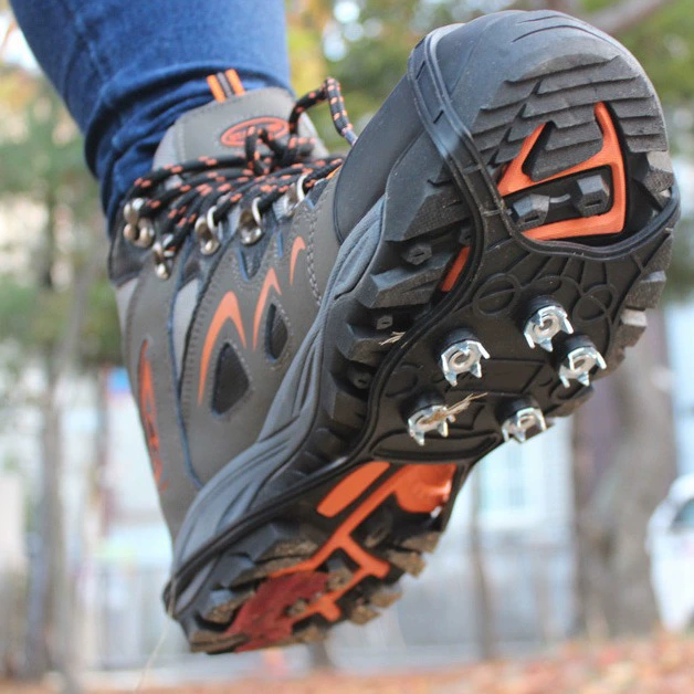 5 зубчатых стальных гвоздей утолщенный ледяной коготь на открытом воздухе скалолазание восхождение нескользящие бахилы для кемпинга снег противоскользящие шипы