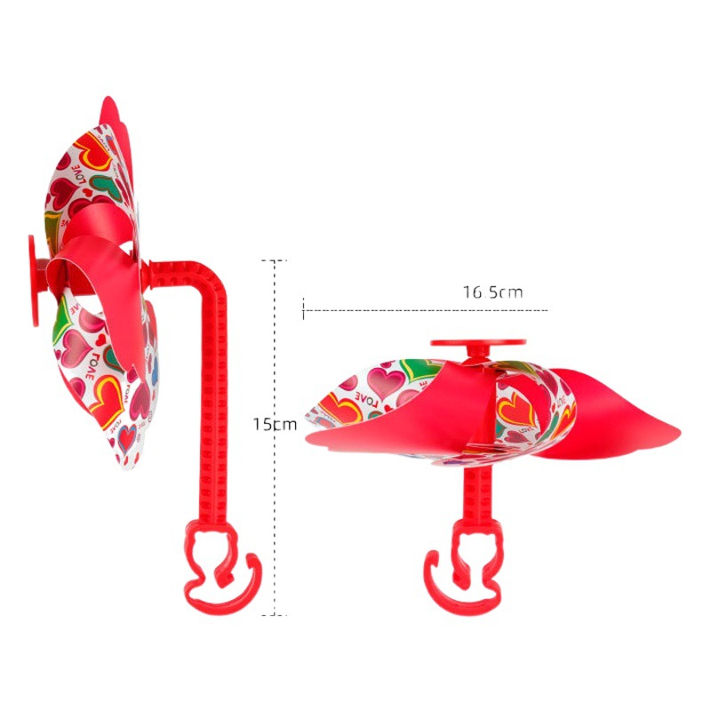 Children's Scooter Bicycle Windmill Decoration Six-Color Windmill Handlebar Streamer Bell in Stock Wholesale Hot-Selling Item