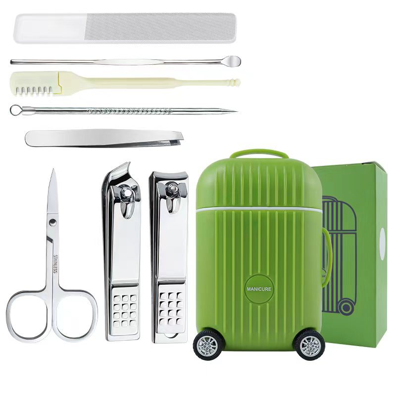 (인기) 그린 여행 가방 디자인 손톱깎이 8종 세트 (인기)