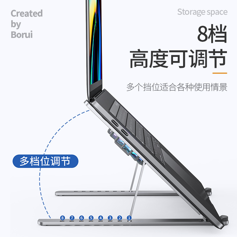 Xirui aleación de aluminio portátil soporte plegable de refrigeración portátil soporte de escritorio de la tableta de metal