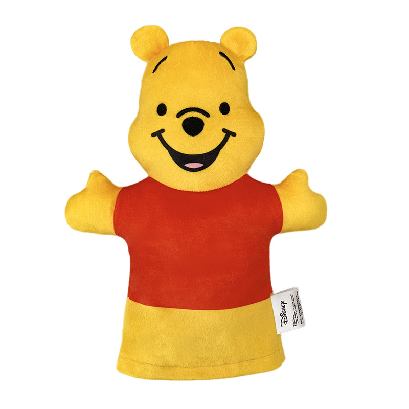 En stock muñeca de dibujos animados genuino Disney marca marioneta de mano interacción padre-hijo Mickey Mouse niños educación temprana juguete de peluche
