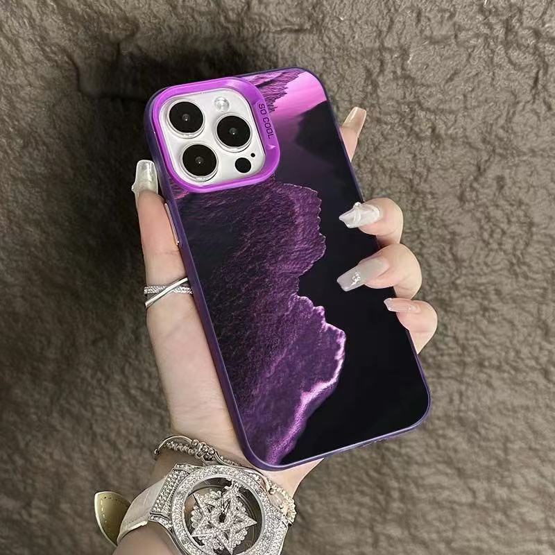 Nueva ola púrpura para iPhone 16 funda para teléfono móvil Apple 15promax/14 transfronterizo 13pro personalidad 12
