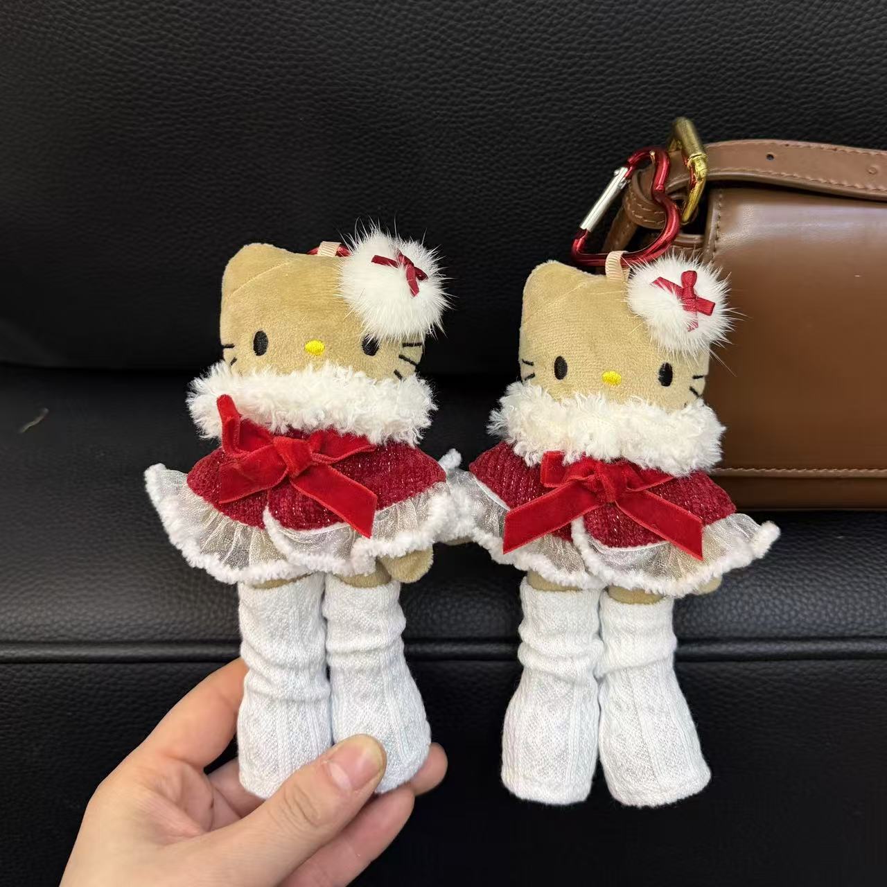 新品可爱いロングレギンスキティぬいぐるみスカートきせかえ人形ドレスins风人形饰りリュックサックキーホルダー