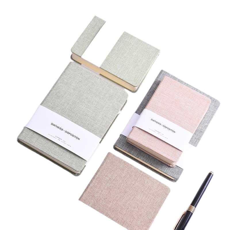 Cuaderno de tela personalizado cuaderno de mano simple cuaderno de mano cuaderno de línea horizontal en blanco cuaderno de papelería mayorista