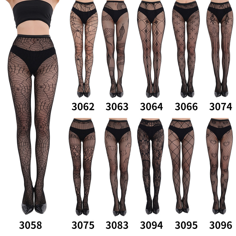 Cross-border New Halloween European and American Jacquard Skull Fishnet Socks Sexy Pants Masquerade cosplay