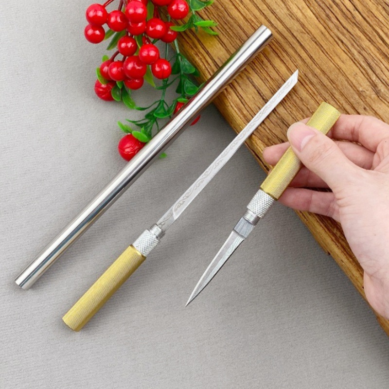 家用厨房不锈钢锋利便携随身棍刀霸王小刀全钢高硬度削皮刀水果刀