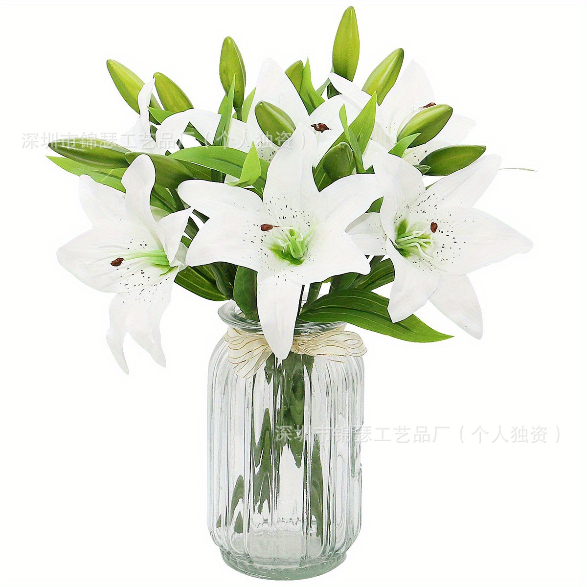 Artificial Lily Flowers Can Be Used for Cemetery Wedding Parties, Bathroom Garden Decorations, and Indoor and Outdoor Garden Decorations