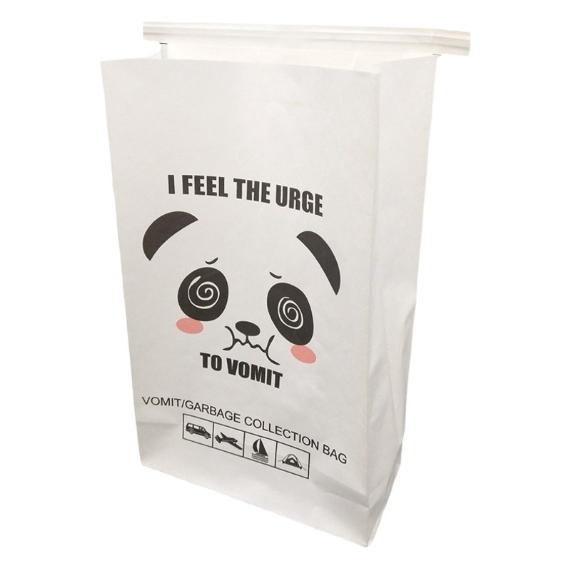 En stock bolsa de basura del coche a prueba de aceite no fugas bolsa de papel tira de alambre de hierro fácil sellado bolsa de papel recubierto impresión personalizable