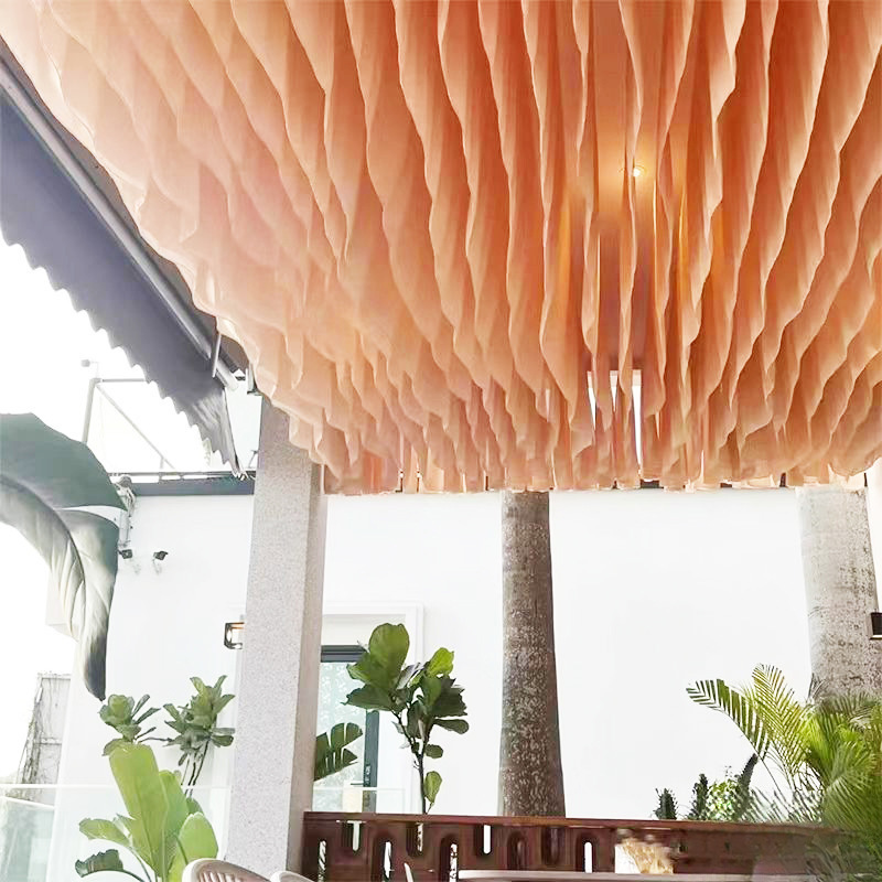 Red cortina de techo neumático cortina de techo restaurante decoración residencial hotel escénico al aire libre cortina de techo al por mayor