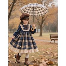 H 91809 Girl's Plaid Dress Ůͯ�����B��ȹ