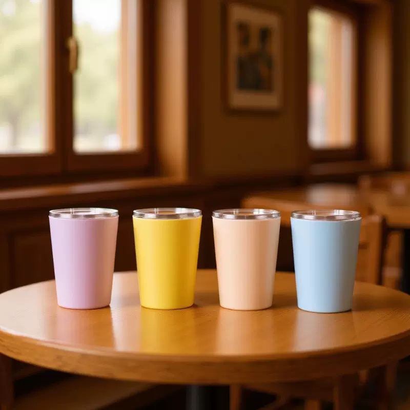 跨境8oz12OZ牛奶杯迷你咖啡杯304不锈钢真空保温杯韩系外贸小巧杯