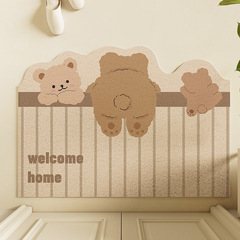 卡通家用入門戶地墊玄關門口pvc絲圈地墊門外進門耐髒蹭土腳墊