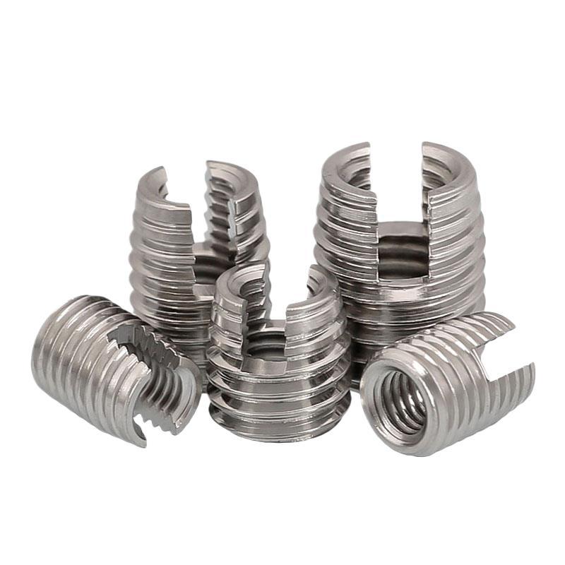 自攻开槽型螺纹护套紧固自攻螺套M2M3M4M6M810M14不锈钢302型批发
