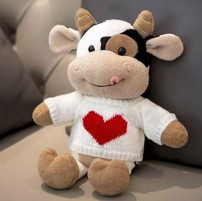 Cow [white red heart sweater style]