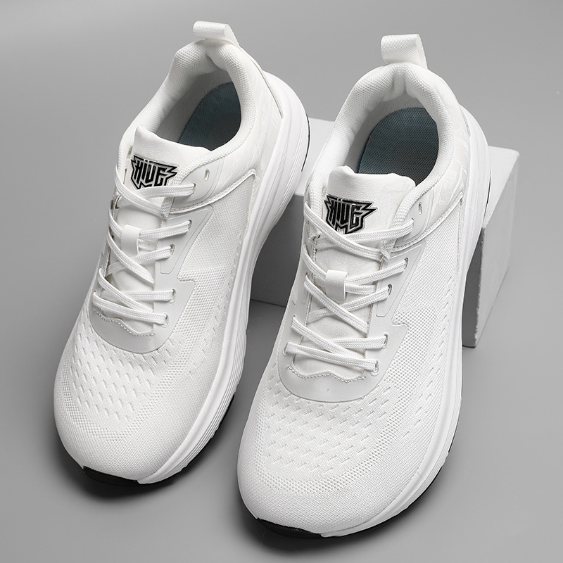 Zapatos de correr de malla de color sólido transfronterizos de tamaño grande zapatos de malla ligeros transpirables para hombres y mujeres