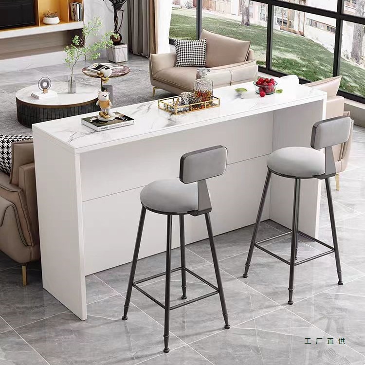 Slate Bar Table Home Long Table Modern Minimalist Kitchen Living Room Partition Cabinet Dining Table Solid Wood Sofa Back Cabinet