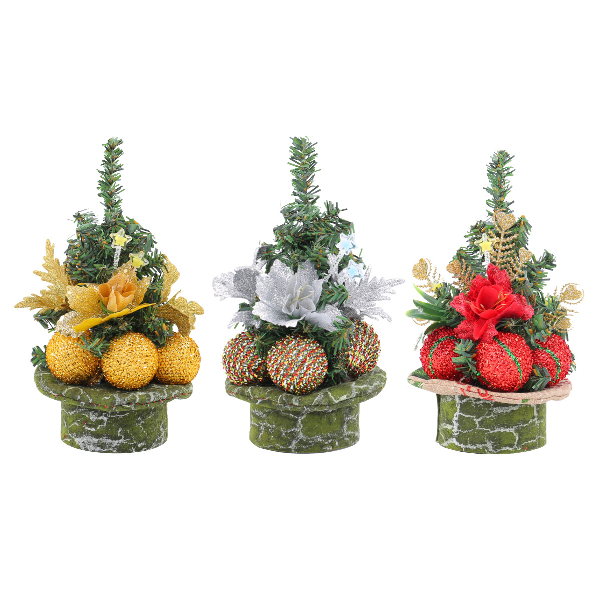 Nuevo mini pin de Navidad decoración de árbol de Navidad simulación de escritorio decoración de árbol de Navidad regalos pequeños