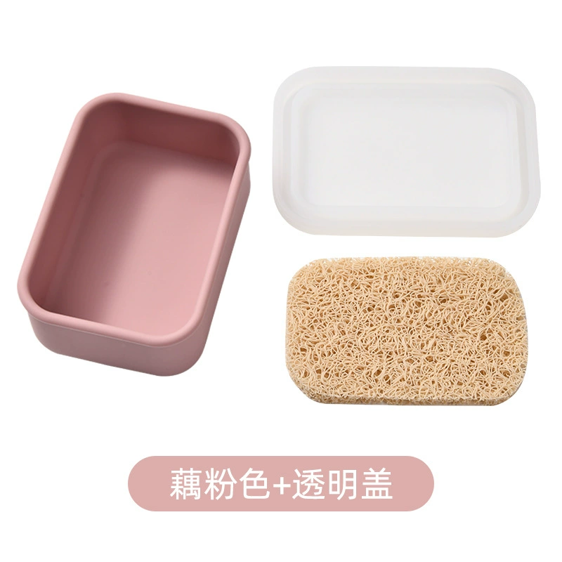 (Cross-border trading), silicone soap holder for traveling, universal handheld plastic storage box, drying rack