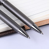 Conference office signature pen orz bead rotor rotation metal pen Creative gun gray metal round bead pen printing logo logo