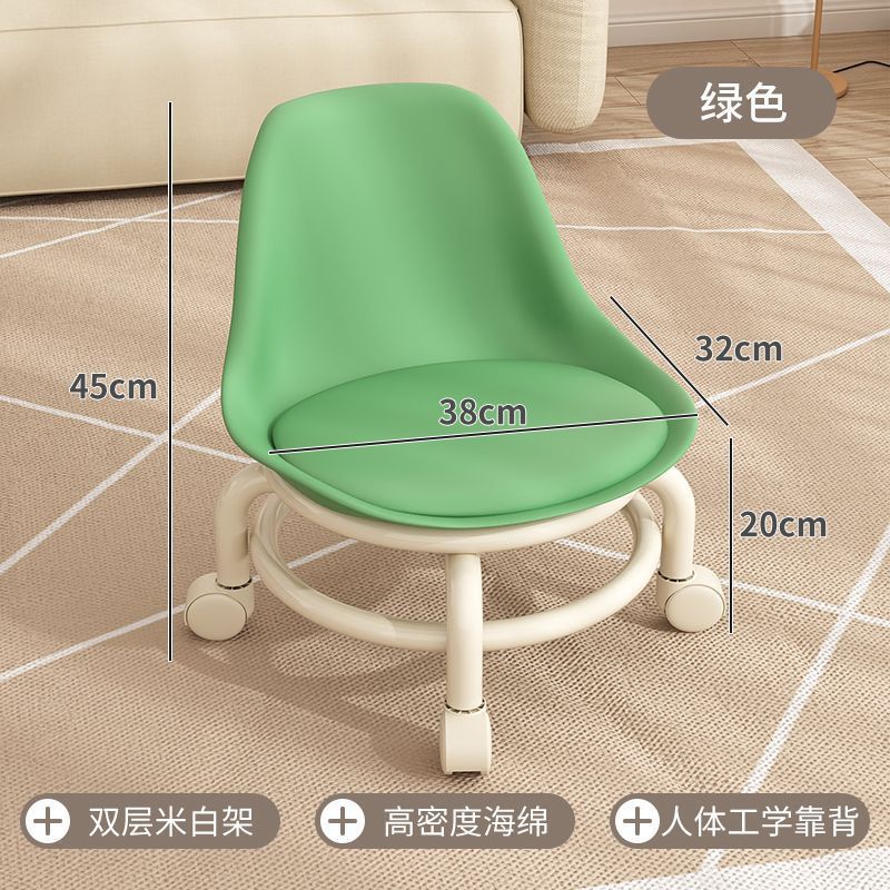 녹색 등받이 허리 보호대 - 저소음 미끄럼 방지 바퀴