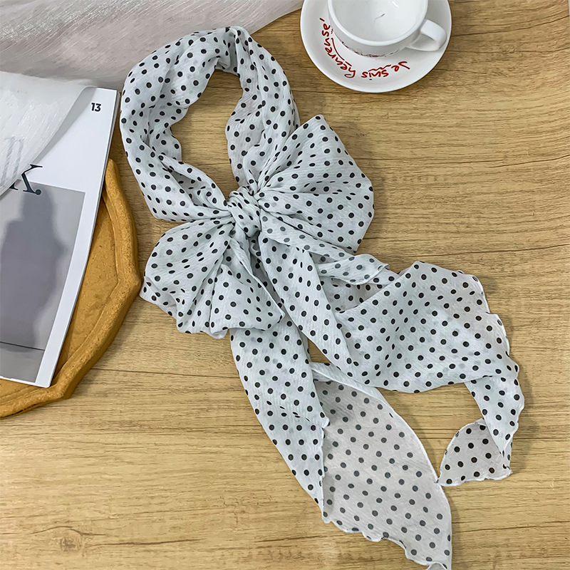 Bufandas de seda de punto de onda de alta calidad nueva moda de moda delgada bufandas de cuello bufandas decoración multifuncional cinturón